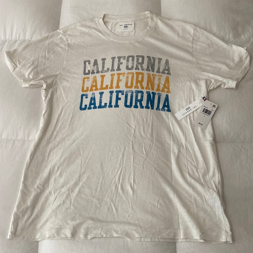 NWT Sol Angeles Men’s Large T-shirt off white